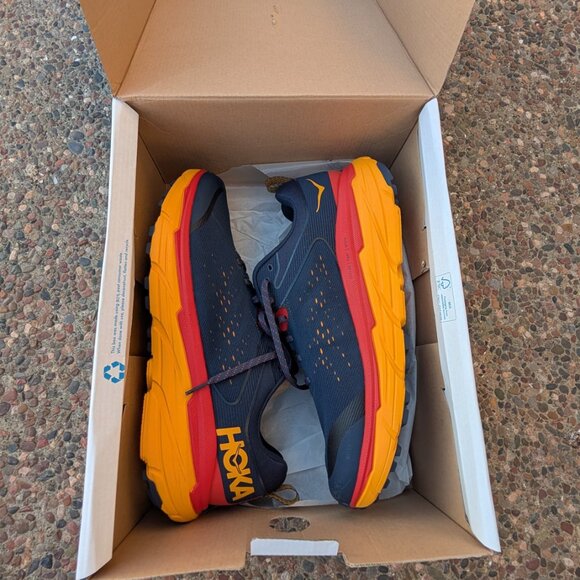 Mens Hoka Challenger ATR 6 Size 14 Wide Blue/Orange - Picture 8 of 9